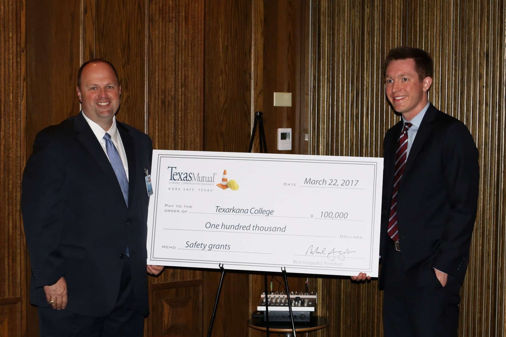 photo from Texas Mutual Check Presentation - March 22, 2017
