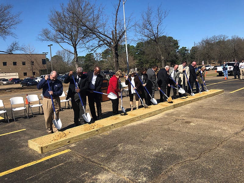 Trustees and Honored Guests break ground on the Workforce Innnovation