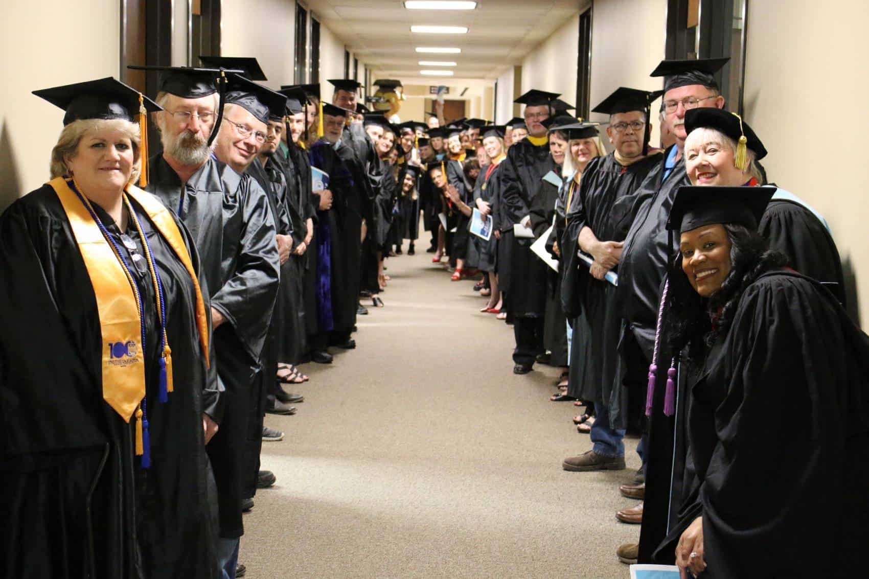 Texarkana College faculty at graduation