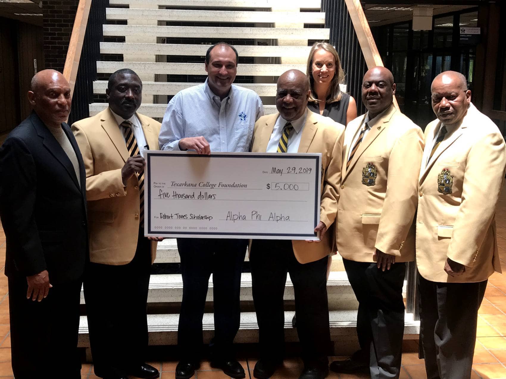 $5000 Robert A. Jones Scholarship Fund donation by Alpha Phi Alpha