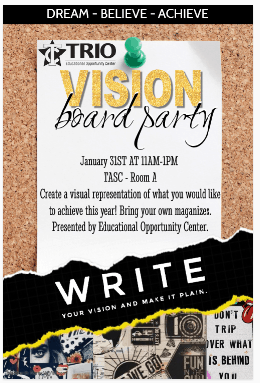 EOC January 31, 2020 Vision Board Party