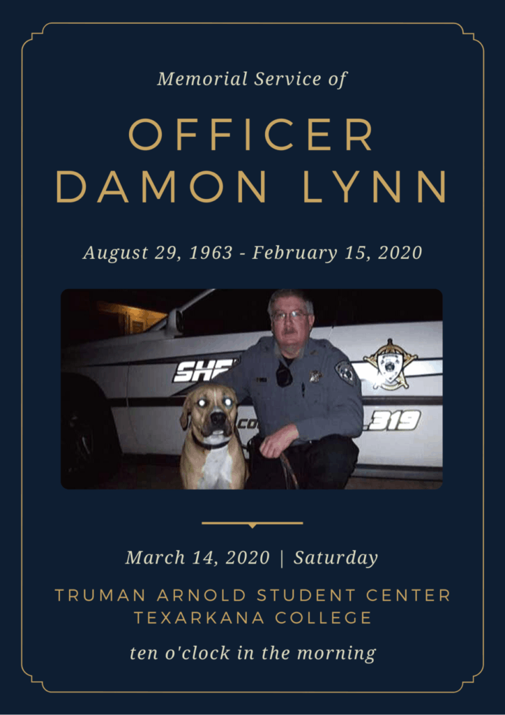 Officer Damon Lynn Memorial announcement