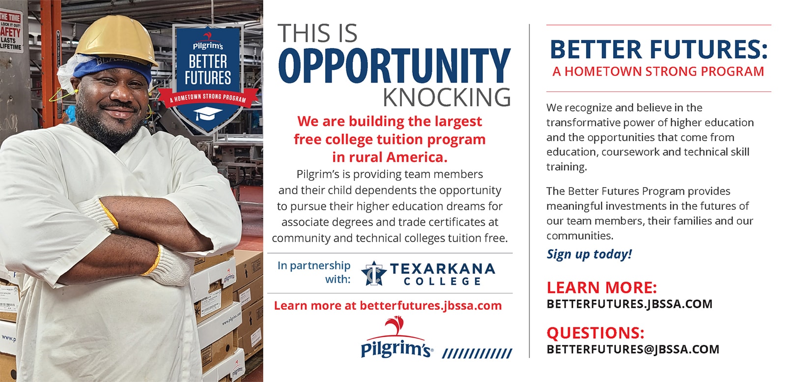 Better Futures with Pilgrim's & Texarkana College