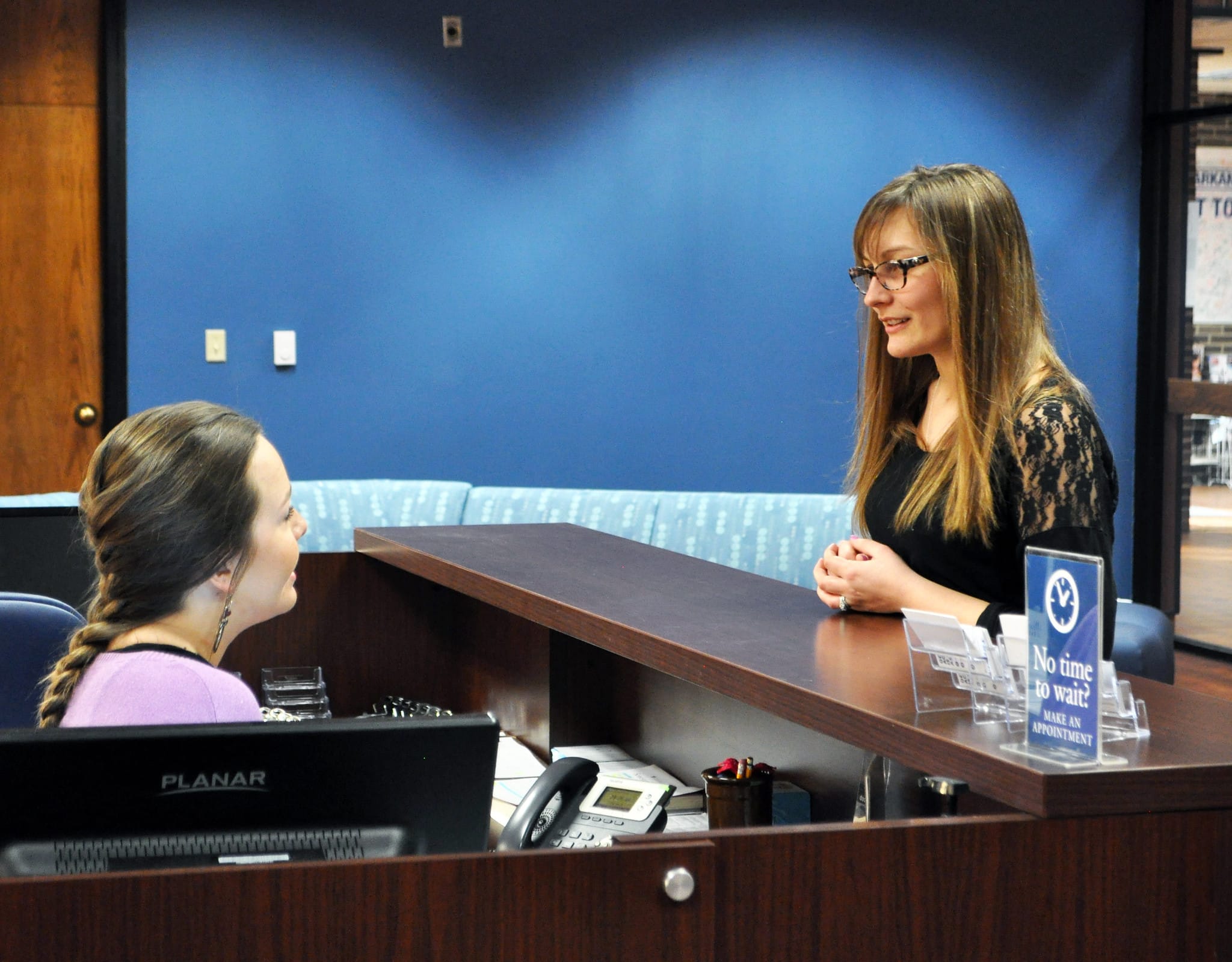 Student registering for classes at Texarkana College.