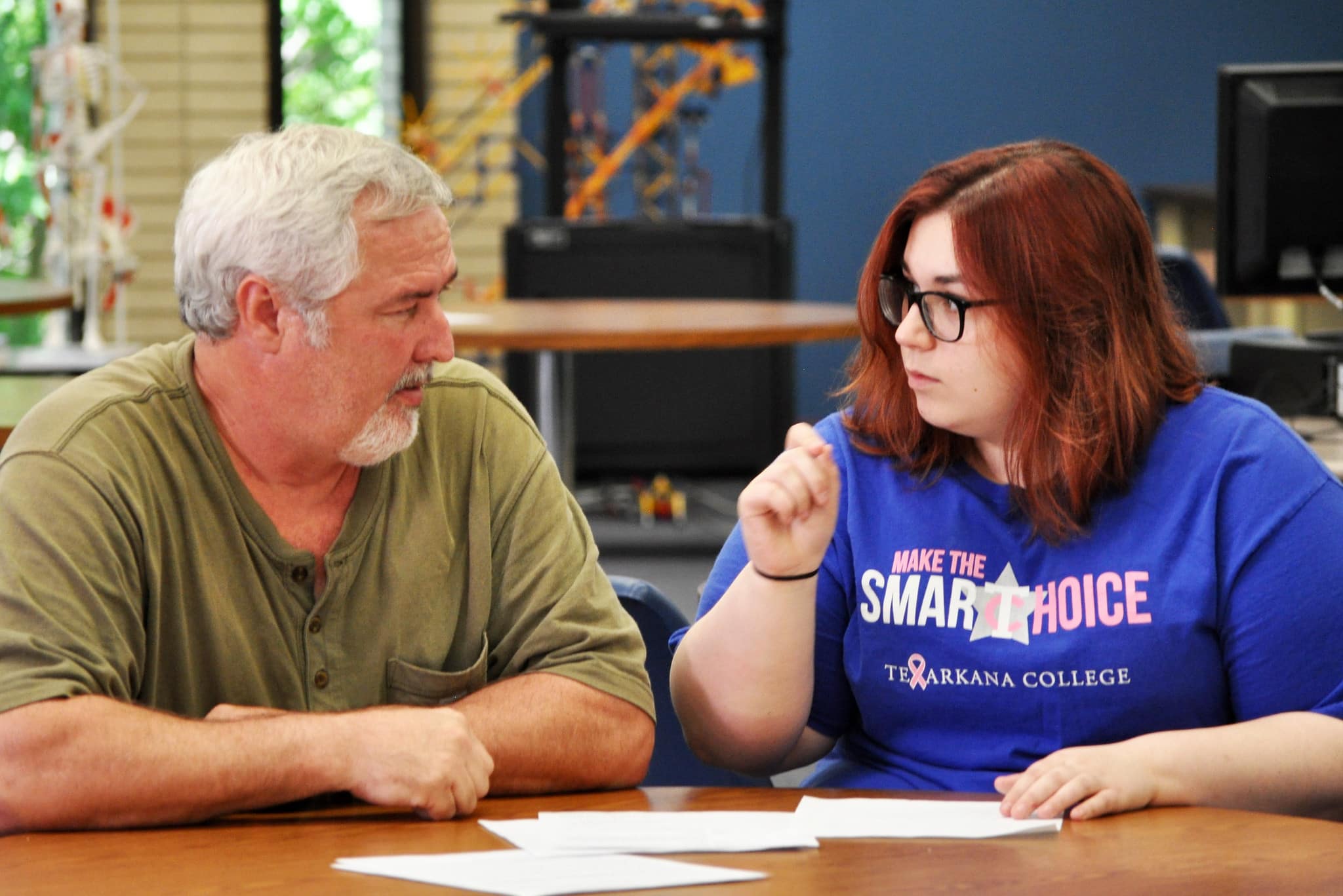 Closeup photo of tutoring session