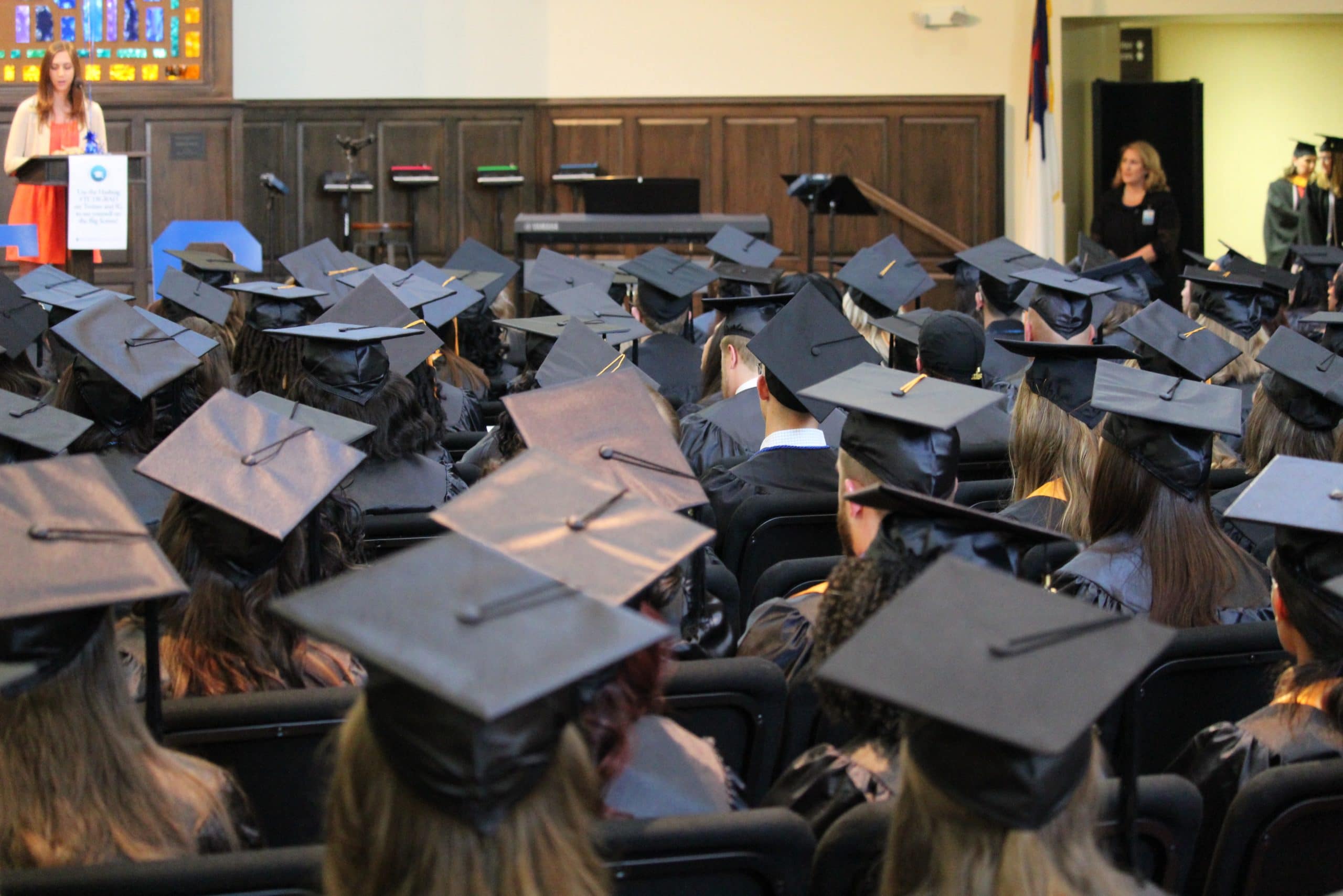 Graduates attending practice