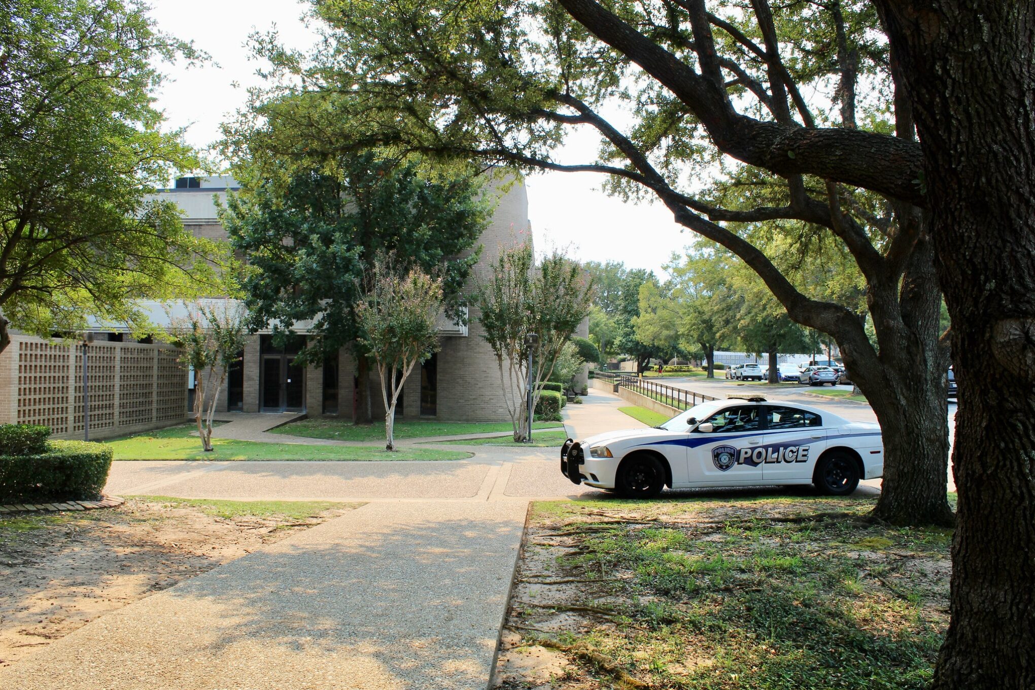 Police parked outside TASC