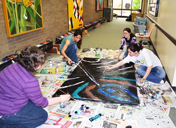 Art students leave their mark on the humanities building