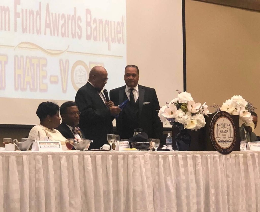 Dr. James Morris, adjunct professor at Texarkana College, who won the prestigious Professional Award at the Greater Texarkana Branch of the National Association for Advancement of Colored People (NAACP) Annual Awards and Freedom Fund Banquet held on Saturday, October 27, 2018