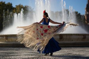 Woman dancing Flamenco in Spain
