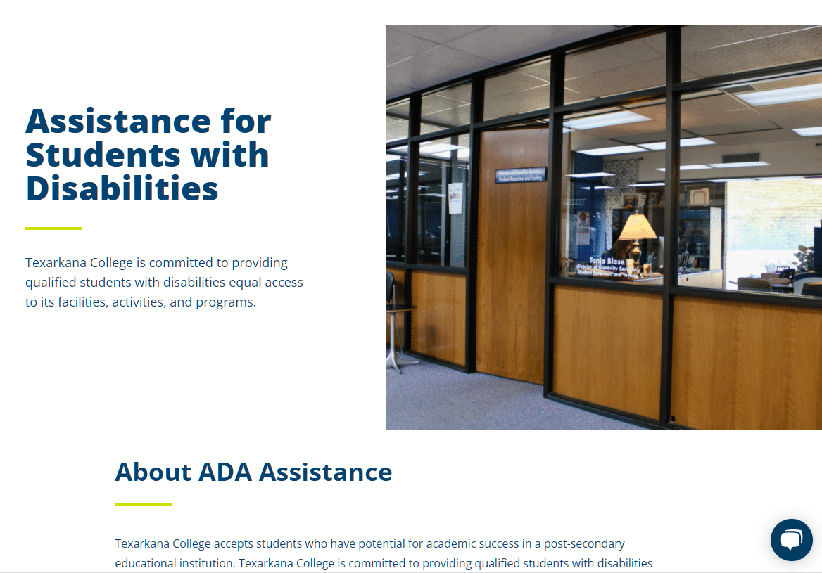 Assistance for Students with Disabilities