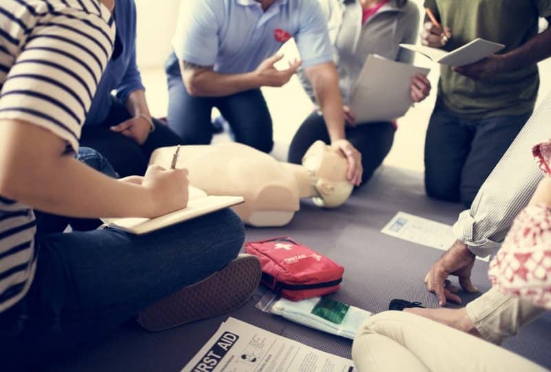 Students in a cpr class