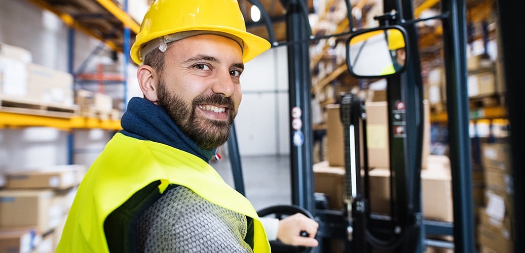 Forklift Operator smiling