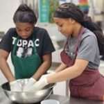 Student in a cooking class