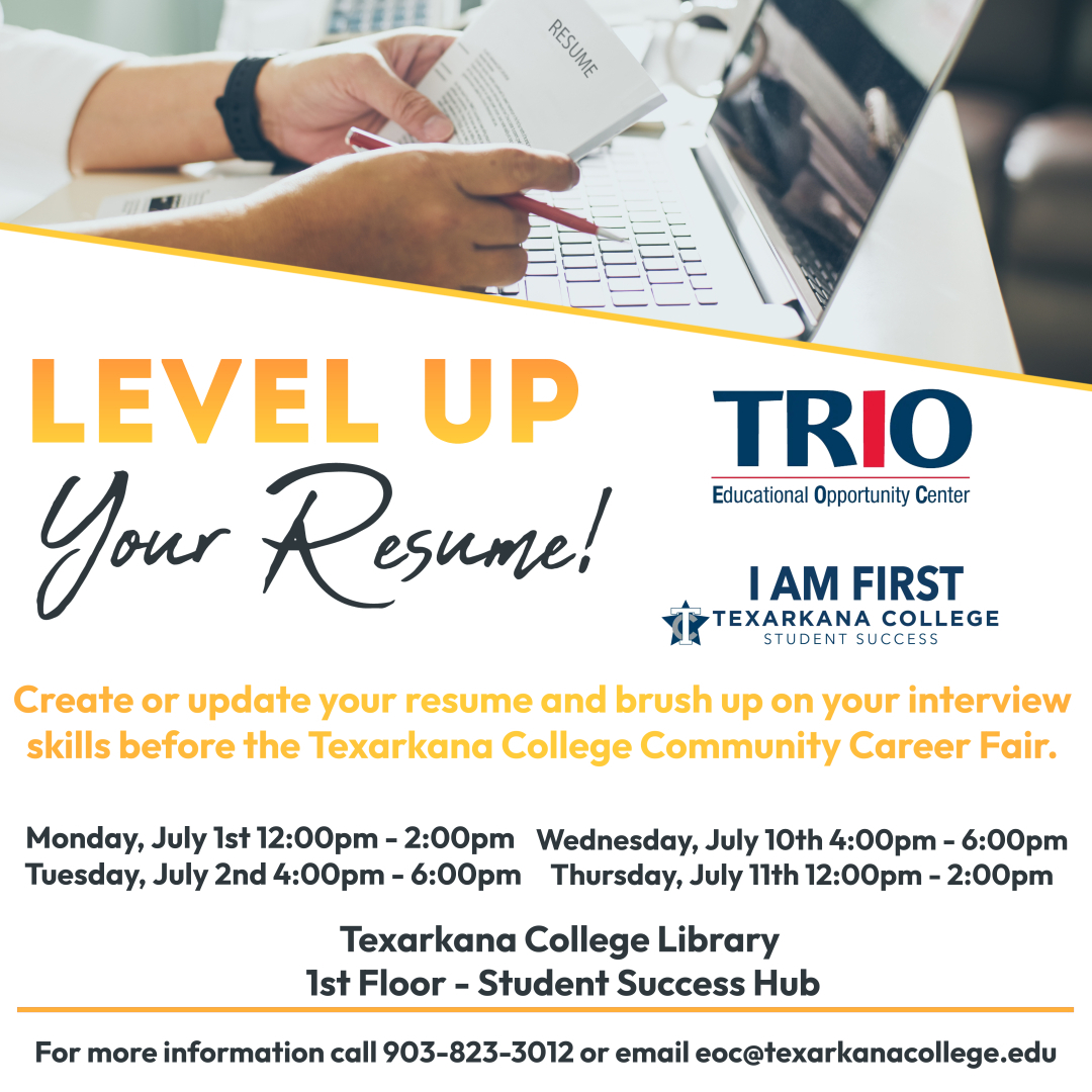 Level Up Your Resume prior to the Career Fair with a Resume and Interview Workshop session