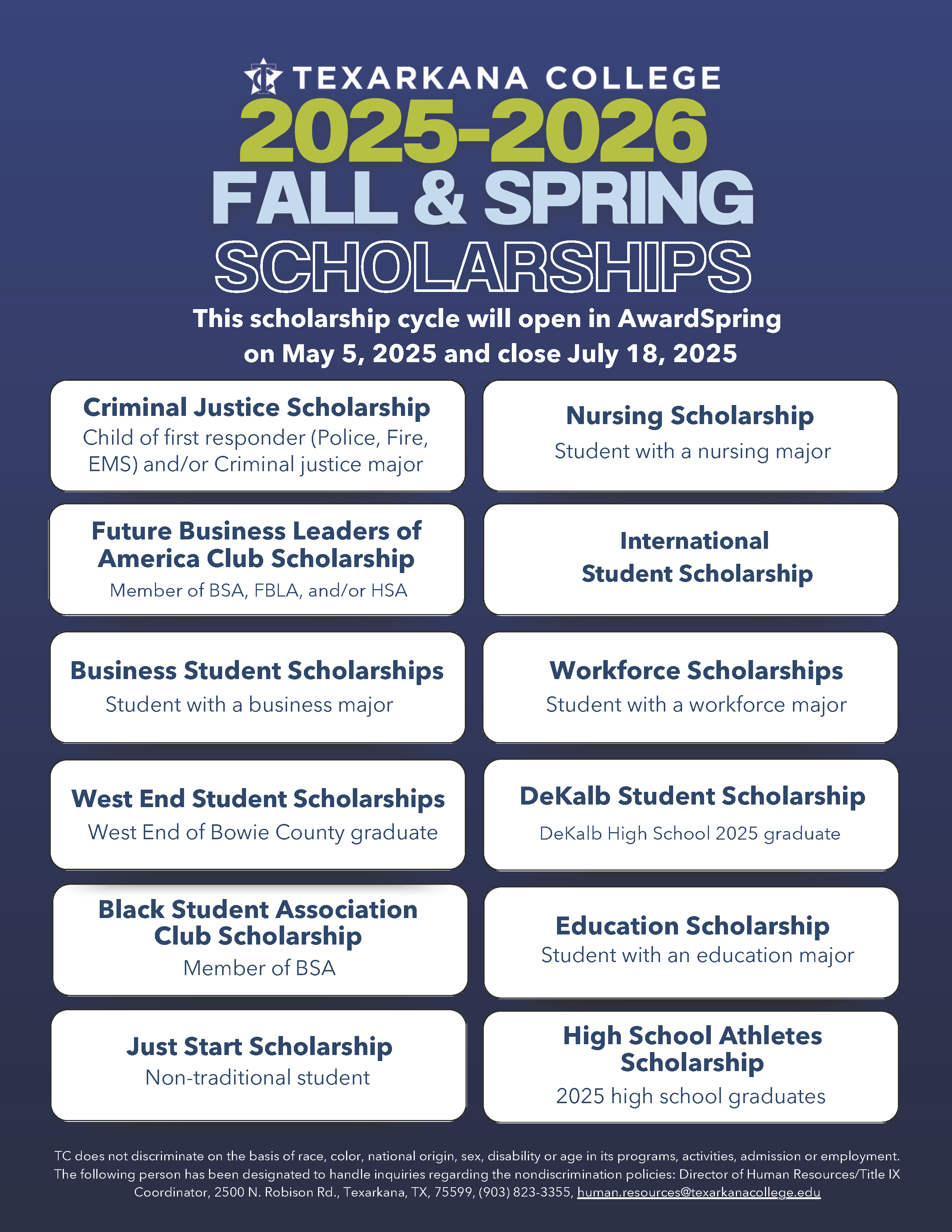 2025-2026 Scholarhips flyer